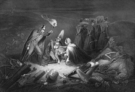 The battlefield of the Alma, night after the battle, 1854 (1857).Artist: DJ Pound