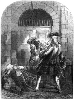 The Murder of the actor William Mountford, 1692, (19th century). Artist: Unknown