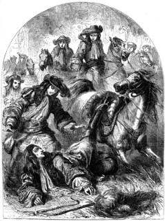 William III thrown from his horse near Hampton Court, 19th century. Artist: Unknown