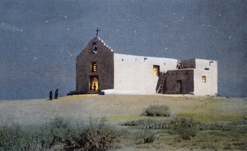 An Indian Church, Pueblo of Sandia, near Albuquerque, New Mexico, USA, 20th century.Artist: Fred Harvey