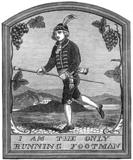 The sign of 'The Running Footman', London, 1891. Artist: Unknown