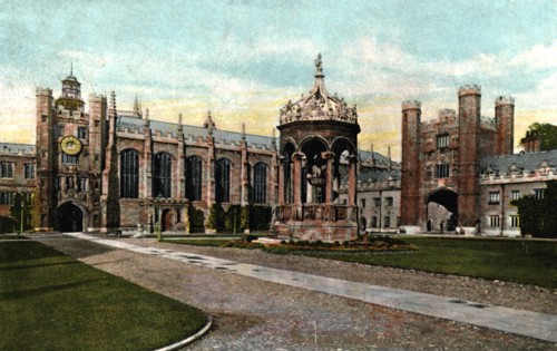 Trinity College fountain, Cambridge, Cambridgeshire, late 19th century. Artist: Unknown