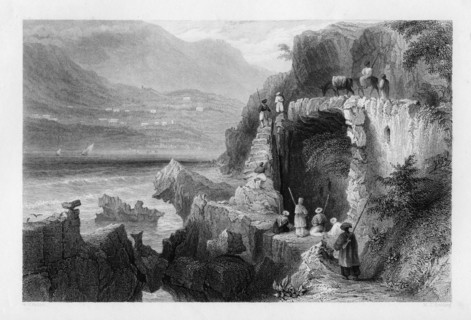 The tomb of St George, Bay of Kesrouan, Syria, 1841.Artist: MJ Starling