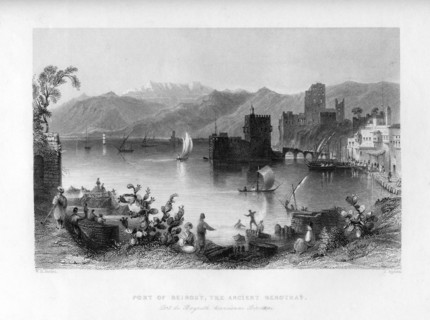 Beirout, the ancient Berothah, Syria, 1841.Artist: J Appleton