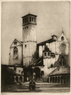 The Church of San Francesco, Assisi, Italy, 1926.Artist: Louis Wherter