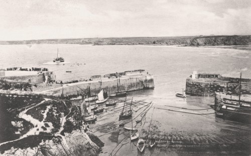 Newquay harbour, Newquay, Cornwall, 1908. Artist: Unknown