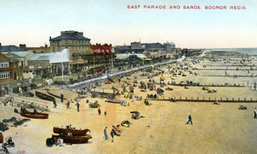 East Parade and Sands, Bognor Regis, West Sussex, 1950. Artist: Unknown