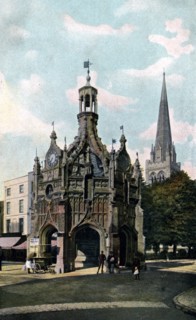 The Cross and Cathedral, Chichester, West Sussex, early 20th century. Artist: Unknown