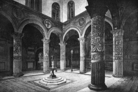 The Court of the Palazzo Vecchio, Florence, Italy, 1882. Artist: Unknown