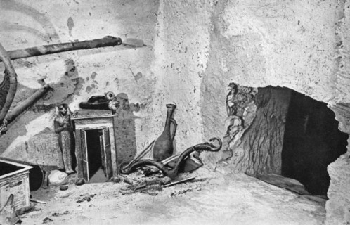 Hole made by robbers to gain admission to Tutankhamun's tomb, Egypt, 1933-1934. Artist: Unknown