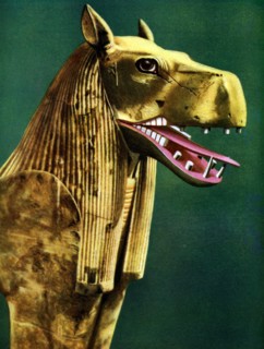 One of the twin supports of a ceremonial couch found in Tutankhamun's tomb, Egypt, 1933-1934 Artist: Unknown