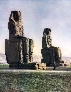 The Colossi of Memnon, Thebes, Egypt, 1933-1934. Artist: Unknown