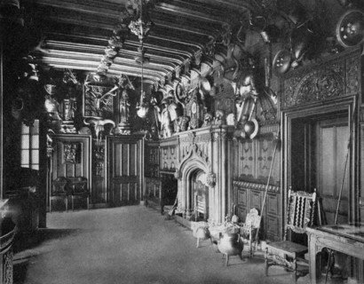 The hall of Abbotsford Hall, near Melrose, Scotland, 1924-1926. Artist: WA Mansell
