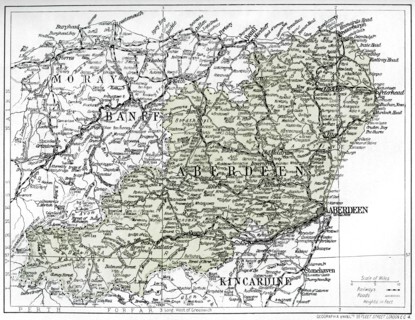 Map of Aberdeenshire, 1924-1926. Artist: Unknown