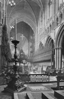 The choir, Chester Cathedral, Cheshire, 1924-1926. Artist: Unknown