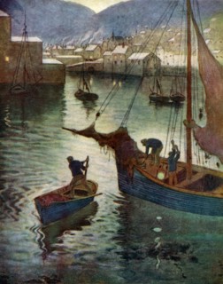 'The Harbour, Polperro', Cornwall, 1924-1926. Artist: Edward Frederick Ertz