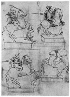 Studies for the Sforza Monument, c1488-1493 (1954).Artist: Leonardo da Vinci