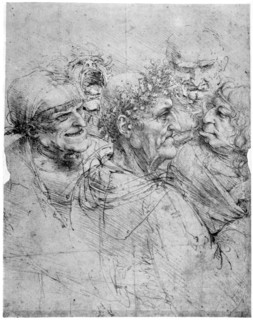 Study of five grotesque heads, c1494 (1954).Artist: Leonardo da Vinci