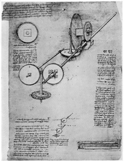 Sketch of a rolling mill, c1500-1510 (1954). Artist: Leonardo da Vinci
