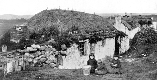 Crofters' houses, Stornoway, Lewis, Western Isles, Scotland, 1924-1926.Artist: Valentine & Sons Ltd