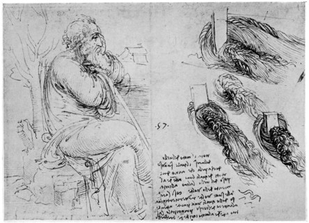 Studies of water eddies, c1513 (1954). Artist: Leonardo da Vinci