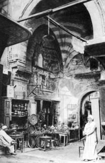 A bazaar in Cairo, Egypt, c1920s. Artist: Unknown