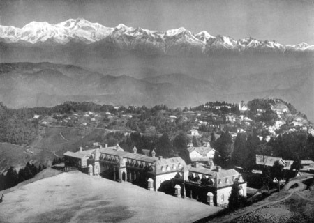 The Snow Range and Darjeeling from above St Paul's School, West Bengal, India, c1910. Artist: Unknown