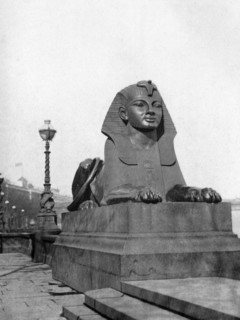 One of the sphinxes, Victoria Embankment, London, 1924-1926. Artist: Unknown
