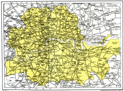 Map of London, 1924-1926. Artist: Unknown