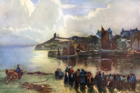 Tenby Castle and harbour, Pembrokeshire, Wales, 1924-1926. Artist: Louis Burleigh Bruhl