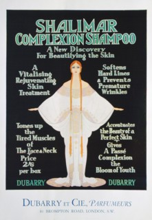 Advertisement for Shalimar complexion shampoo by Dubarry, 1930. Artist: Unknown