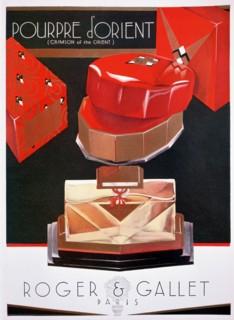 Advert for Pourpre d'Orient (Crimson of the Orient), perfume by Roger and Gallet, 1930. Artist: Unknown