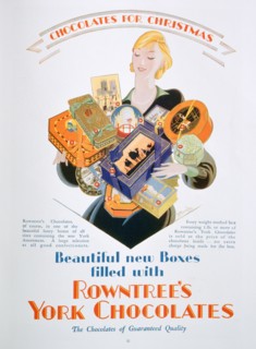 Christmas advert for Rowntree's York Chocolates, 1928. Artist: Unknown
