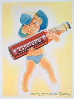 Essolube motor oil advert, 1935. Artist: Unknown