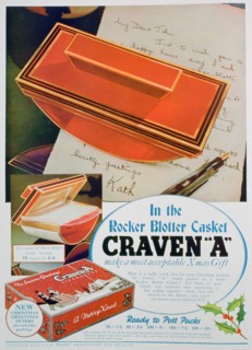 Advert for Craven 'A' cigarettes, 1936. Artist: Unknown