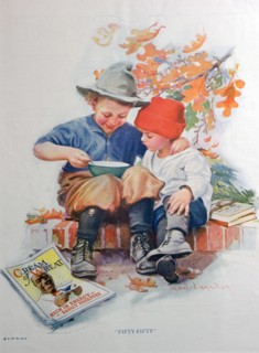 Advert for Cream of Wheat, American hot breakfast cereal, 1923. Artist: Unknown