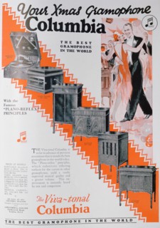 Christmas advert for Columbia Gramophones, 1929. Artist: Unknown