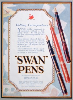 Advert for Swan pens, 1906. Artist: Unknown