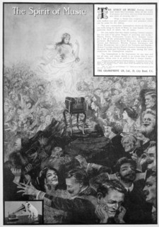 'The Spirit of Music', advert for the Gramophone Co, 1910. Artist: Unknown