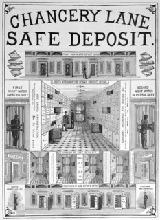 Chancery Lane safe deposit facility, 1893. Artist: Unknown
