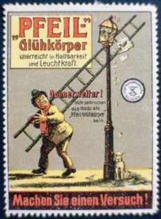 German gas mantle advertising label. Artist: Unknown