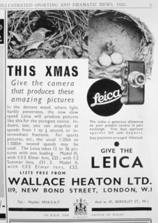 Advert for Leica cameras sold by Wallace Heaton Ltd, New Bond Street, London, 1933. Artist: Unknown