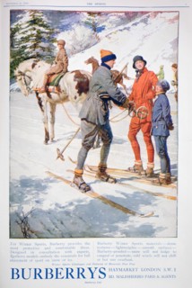 Advert for Burberry winter sports dress, 1925. Artist: Unknown