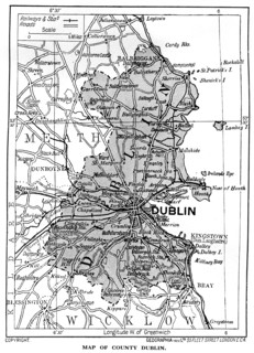 Map of County Dublin, Ireland, 1924-1926. Artist: Unknown