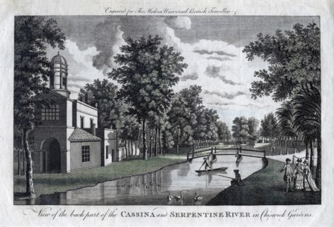 'View of the back part of the Cassina and Serpentine River in Chiswick Gardens', London. Artist: Unknown