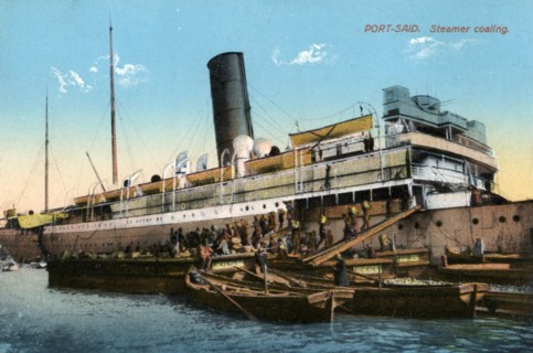 Steamer coaling, Port Said, Egypt, 20th century. Artist: Unknown
