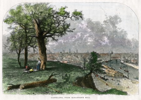 Cleveland, from Scranton's Hill, Ohio, USA, 19th century. Artist: Harley