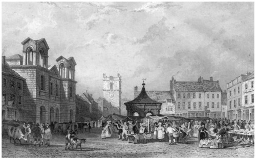Market place, Morpeth. Artist: J Sands
