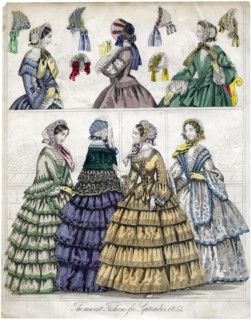 'The newest fashion for September, 1854'. Artist: Unknown