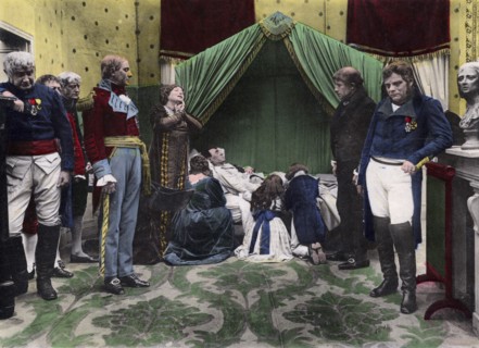 Photographic representation of the death of Napoleon on St Helena. Artist: Unknown